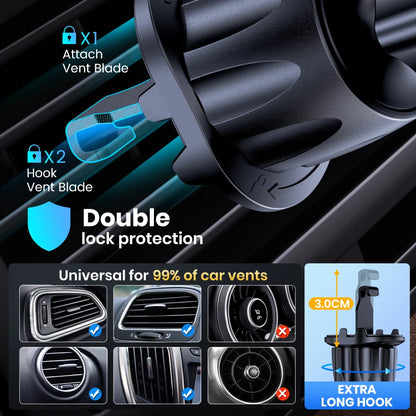 Support Téléphone Voiture Magnétique TOPK – Fixation Grille d'Aération