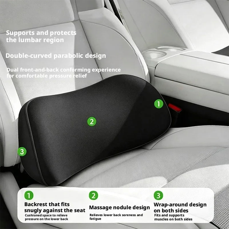 Coussin Lombaire de Voiture à Mémoire de Forme – Soutien du Dos