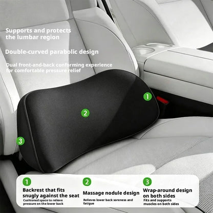 Coussin Lombaire de Voiture à Mémoire de Forme – Soutien du Dos