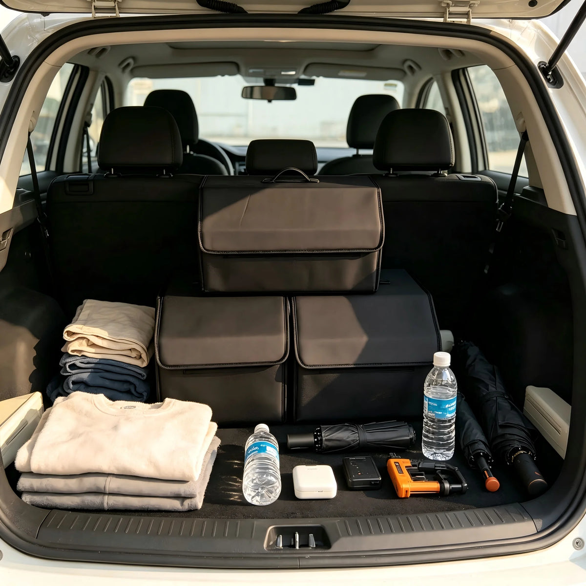 Organiseur de Coffre Voiture Pliable en Similicuir