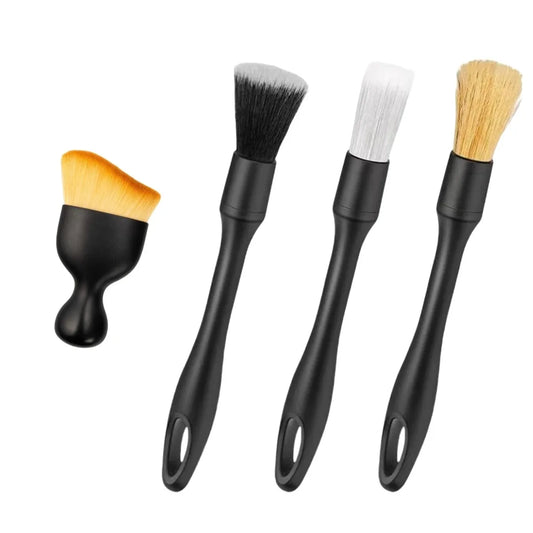 Kit de Brosses de Détail Voiture (4 pièces) – Aérations & Recoins