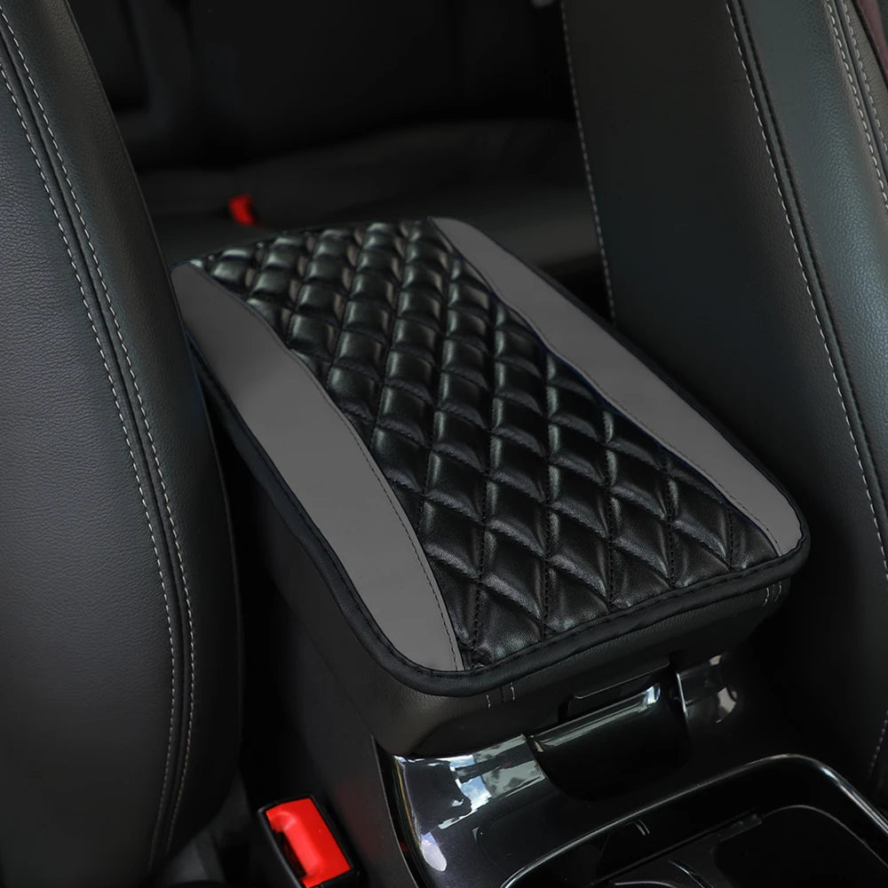 Accoudoir de voiture en cuir PU - Gris