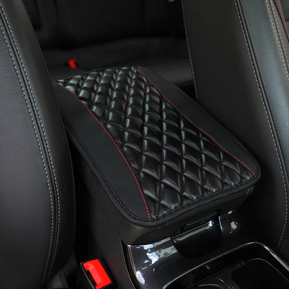 Accoudoir voiture cuir PU - Noir Brodé