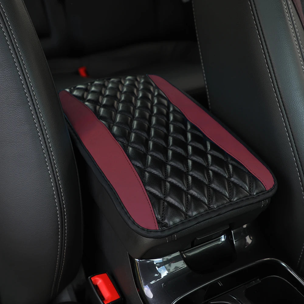 Accoudoir de voiture en cuir PU - Bordeaux