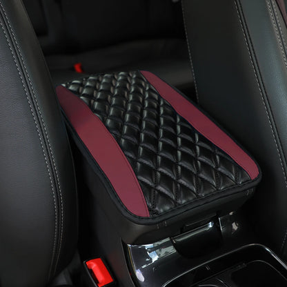 Accoudoir de voiture en cuir PU - Bordeaux