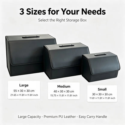 Organiseur de Coffre Voiture Pliable en Similicuir