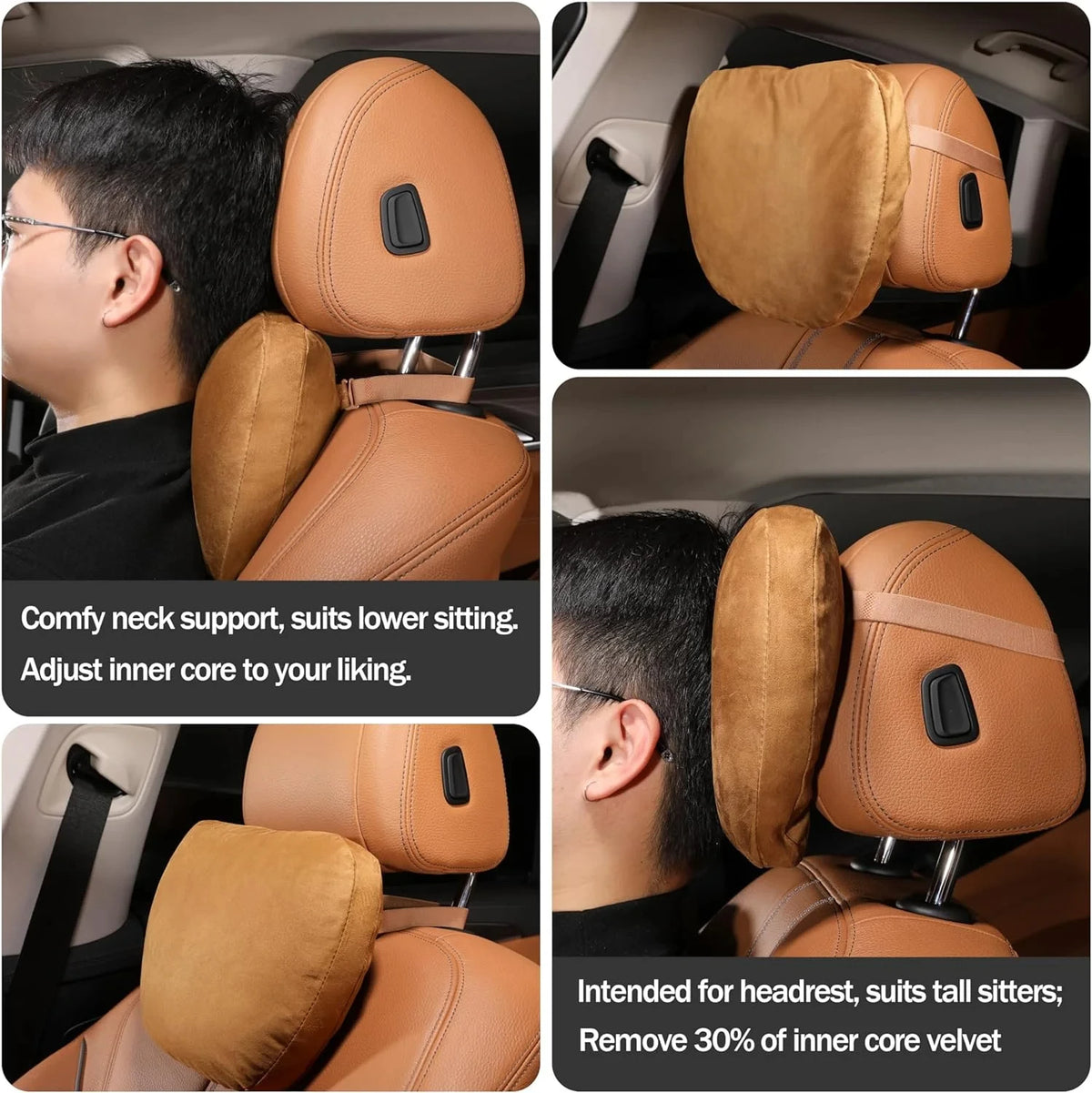 Coussin Appui-Tête de Voiture – Soutien Cervical Mémoire de Forme
