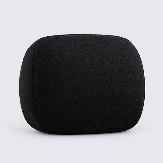 Coussin appui-tête noir effet daim