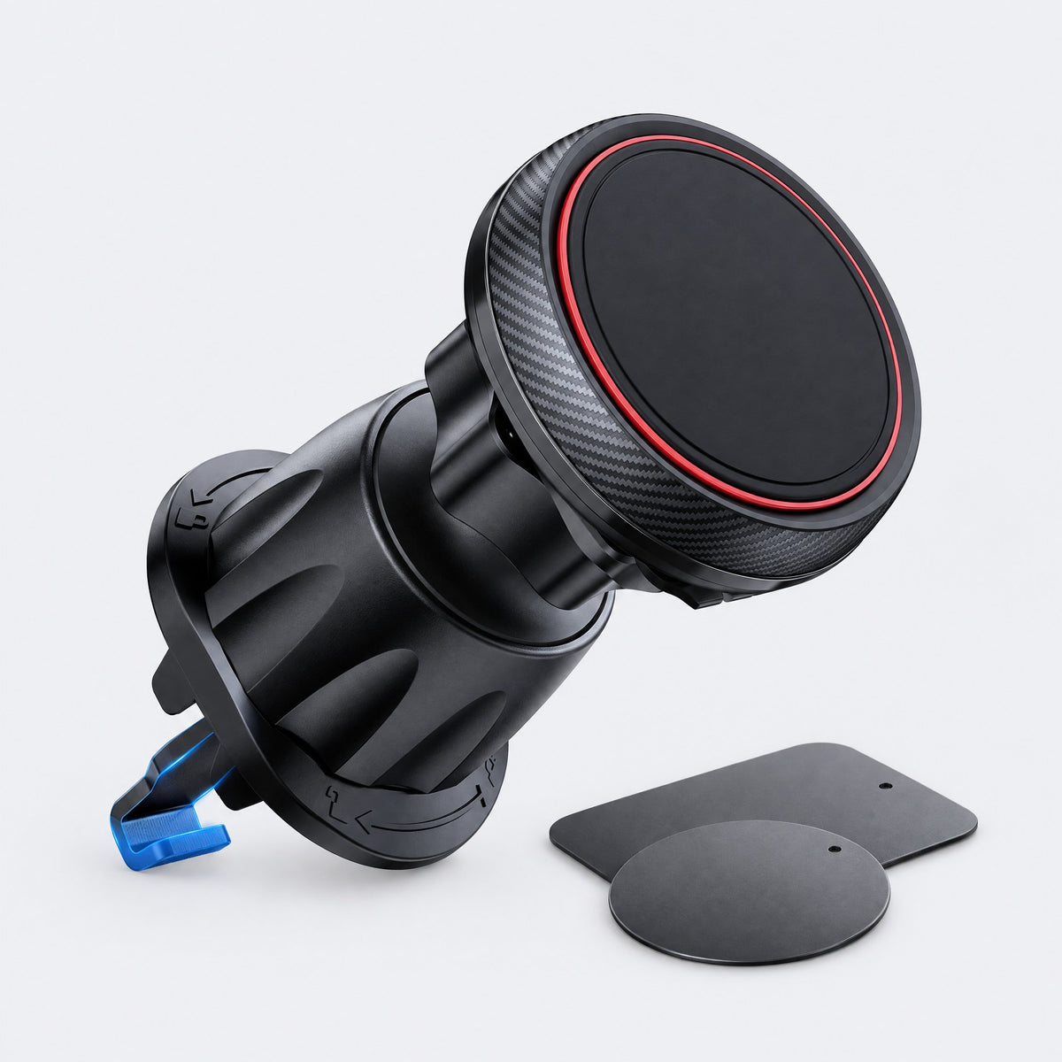 Support téléphone magnétique pour grille d'aération avec plaques métalliques